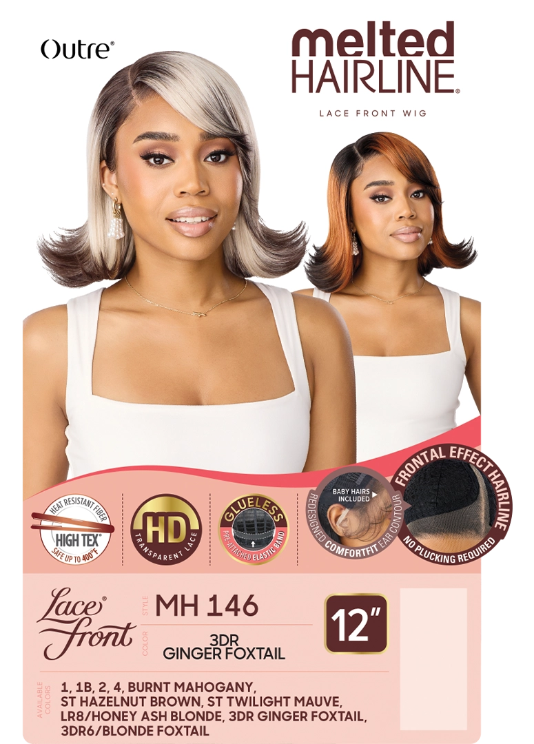 Outre Synthetic Melted Hairline HD Lace Front Wig MH146 QLMHMH146