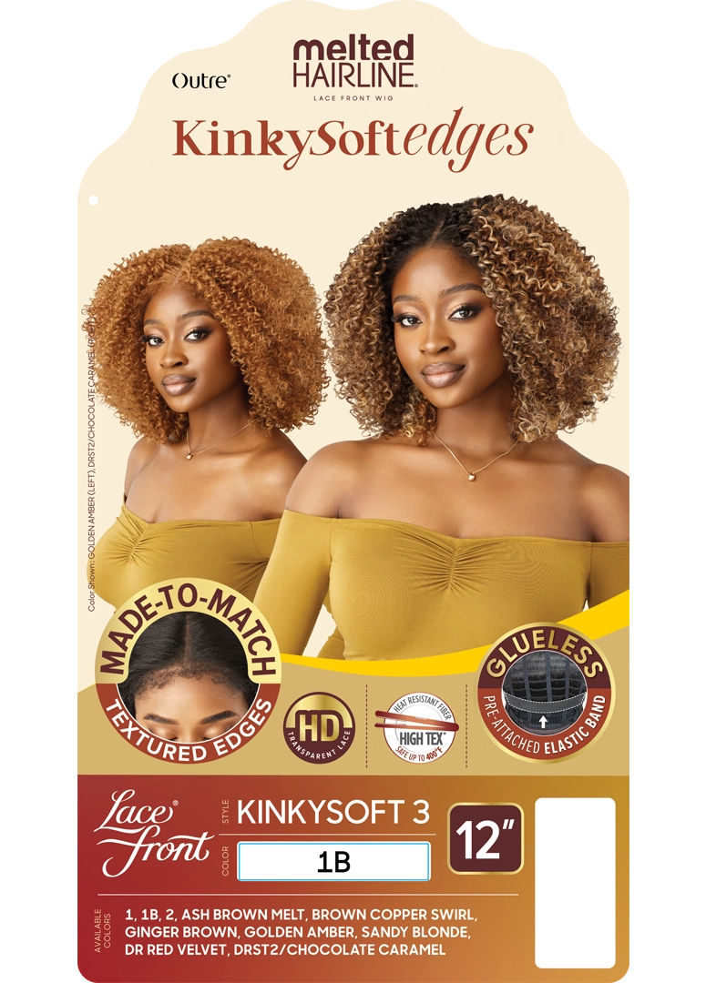 Outre HD Melted Hairline Kinky Soft Edges Lace Front Wig Kinky Soft 3 QLMHKSE3 - Elevate Styles