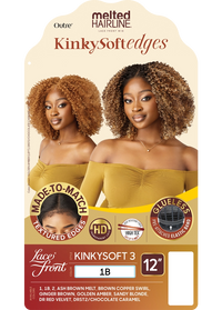 Thumbnail for Outre HD Melted Hairline Kinky Soft Edges Lace Front Wig Kinky Soft 3 QLMHKSE3 - Elevate Styles