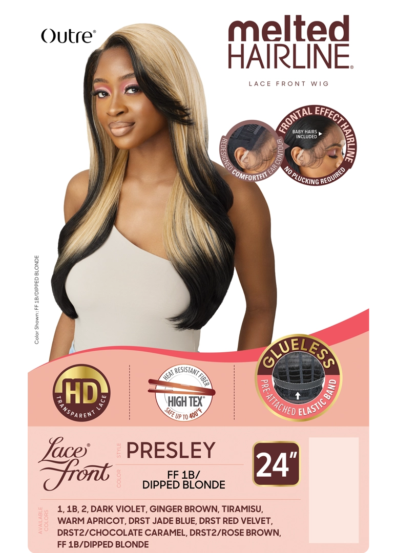 Outre Synthetic Melted Hairline HD Lace Front Wig Presley QLMHPRE - Elevate Styles