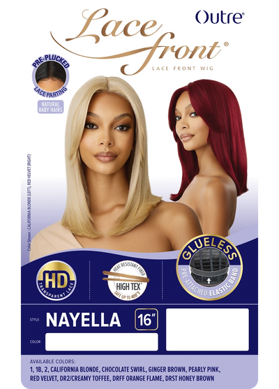 Outre Synthetic Glueless HD Transparent Lace Front Wig Nayella - Elevate Styles
