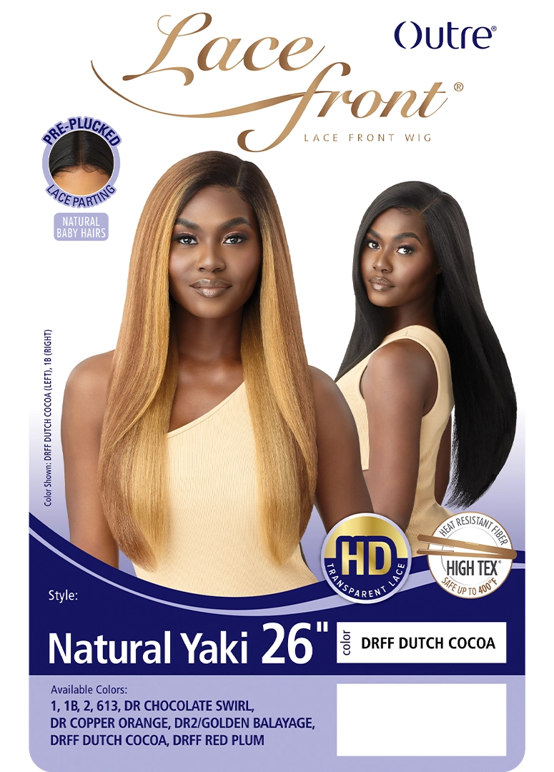 Outre HD Lace Front Wig Natural Yaki 26" - Elevate Styles
