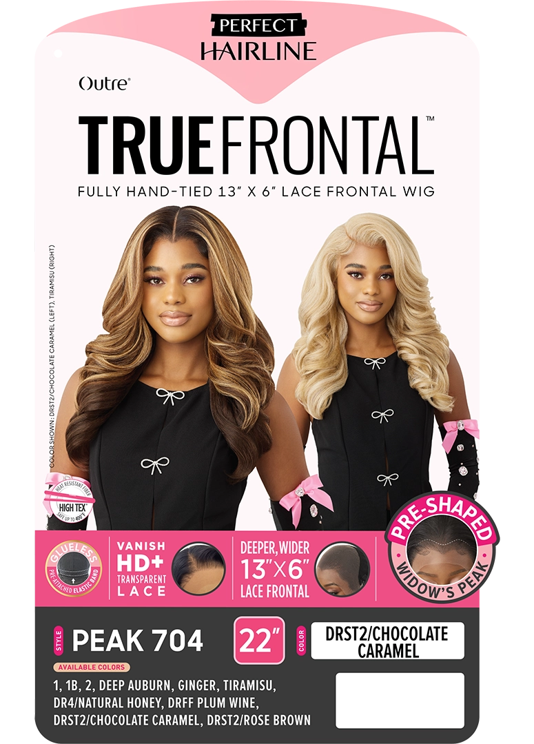 Outre Perfect Hairline True Frontal  13"x 6" HD Transparent Lace Front Wig Peak 704 QLPHLTFPK4 - Elevate Styles