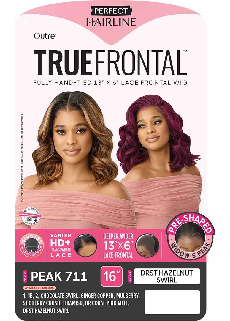 Outre Perfect Hairline True Frontal  13"x 6" HD Transparent Lace Front Wig Peak 711 QLPHLTFPK11 - Elevate Styles