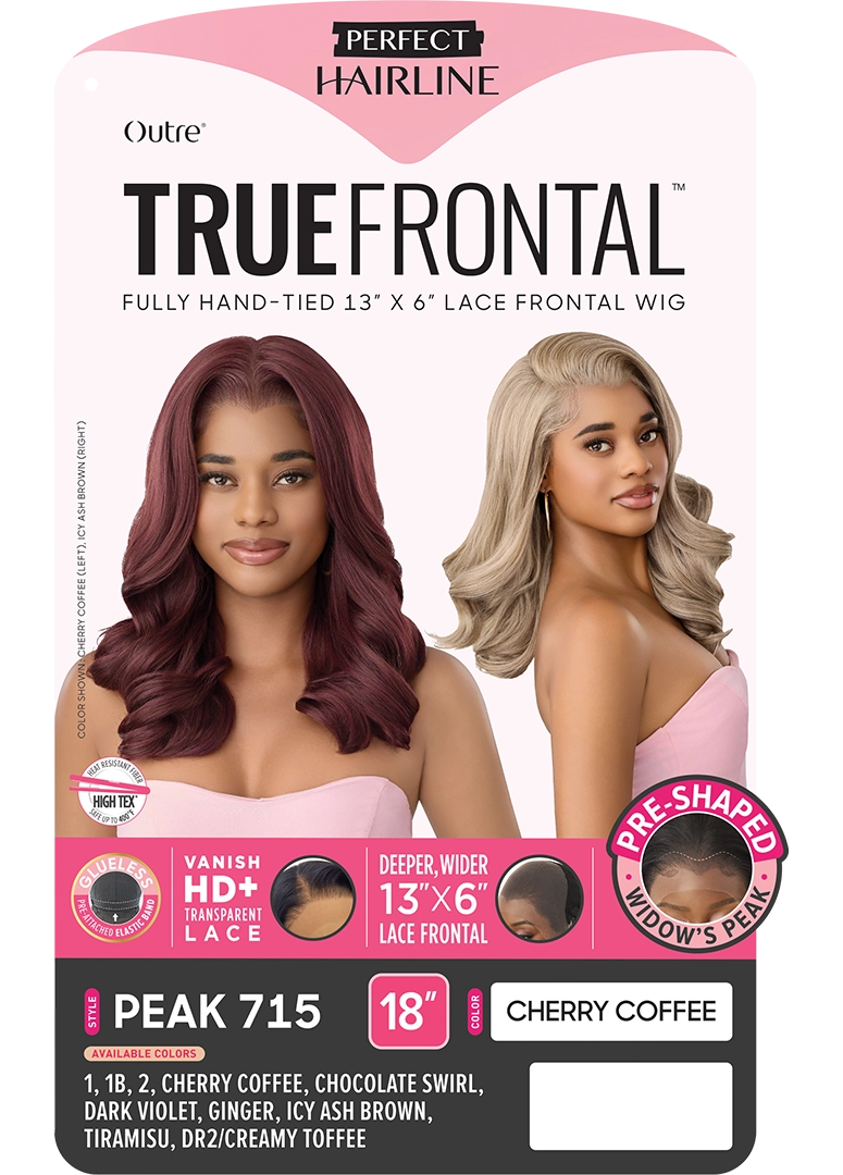 Outre Perfect Hairline True Frontal  13"x 6" HD Transparent Lace Front Wig Peak 715 QLPHLTFPK15
