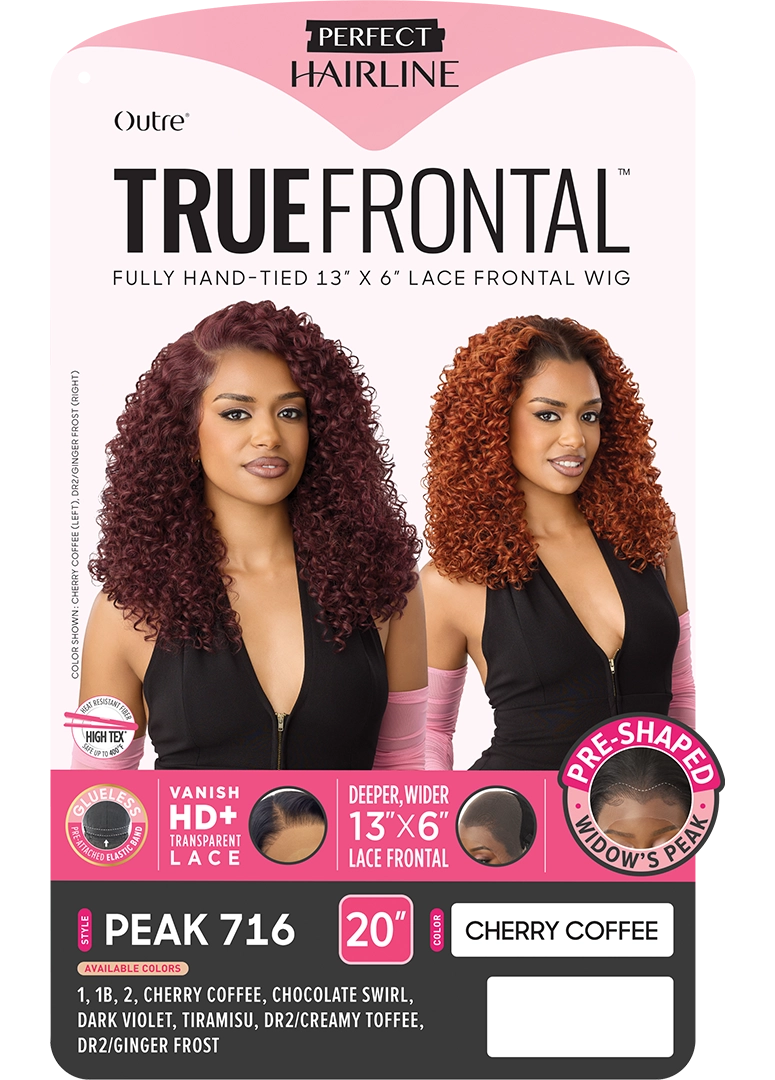 Outre Perfect Hairline True Frontal  13"x 6" HD Transparent Lace Front Wig Peak 716 QLPHLTFPK16