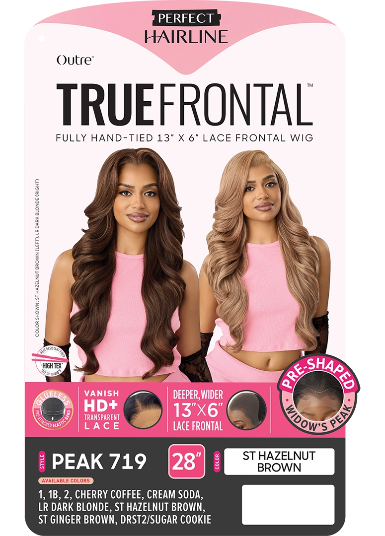 Outre Perfect Hairline True Frontal  13"x 6" HD Transparent Lace Front Wig Peak 719 QLPHLTFPK19 - Elevate Styles