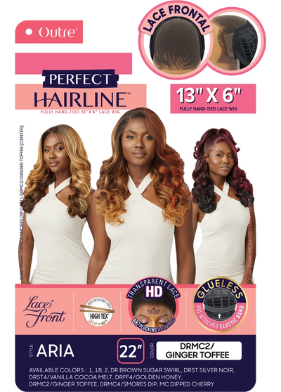 Outre Perfect Hairline 360 Frontal Lace 13"x 6" HD Transparent Lace Front Wig Aria - Elevate Styles
