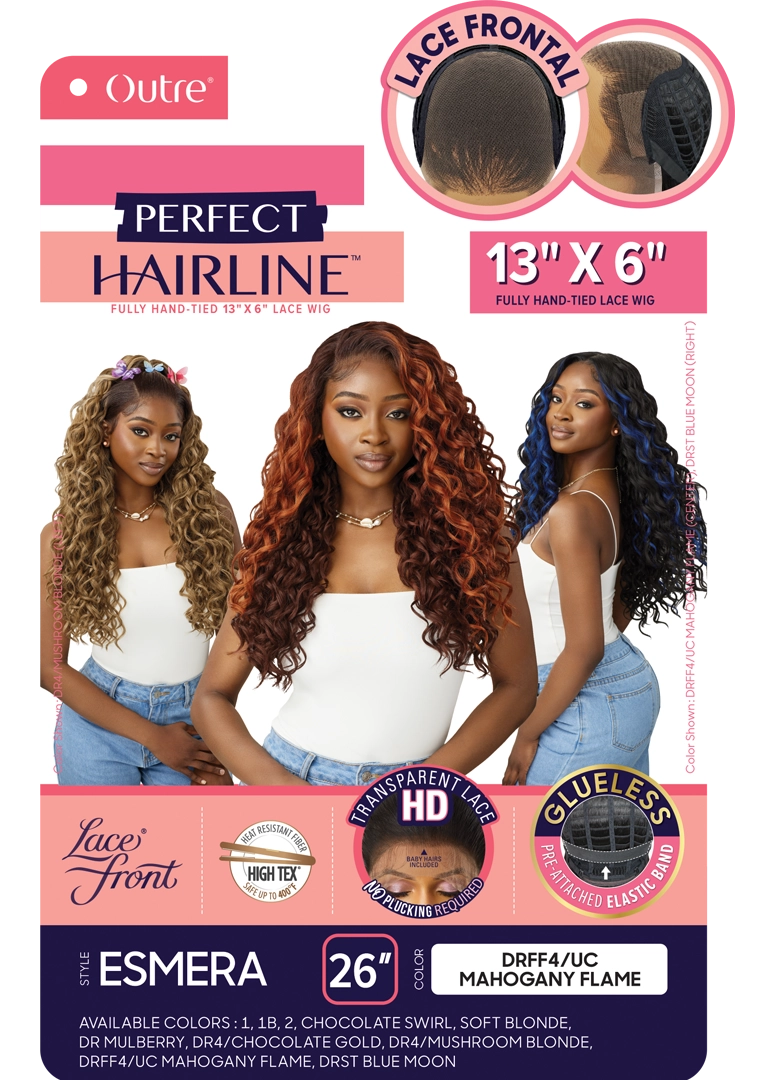 Outre Perfect Hairline 360 Frontal Lace 13"x 6" HD Transparent Lace Front Wig Esmera QLPHLESM - Elevate Styles