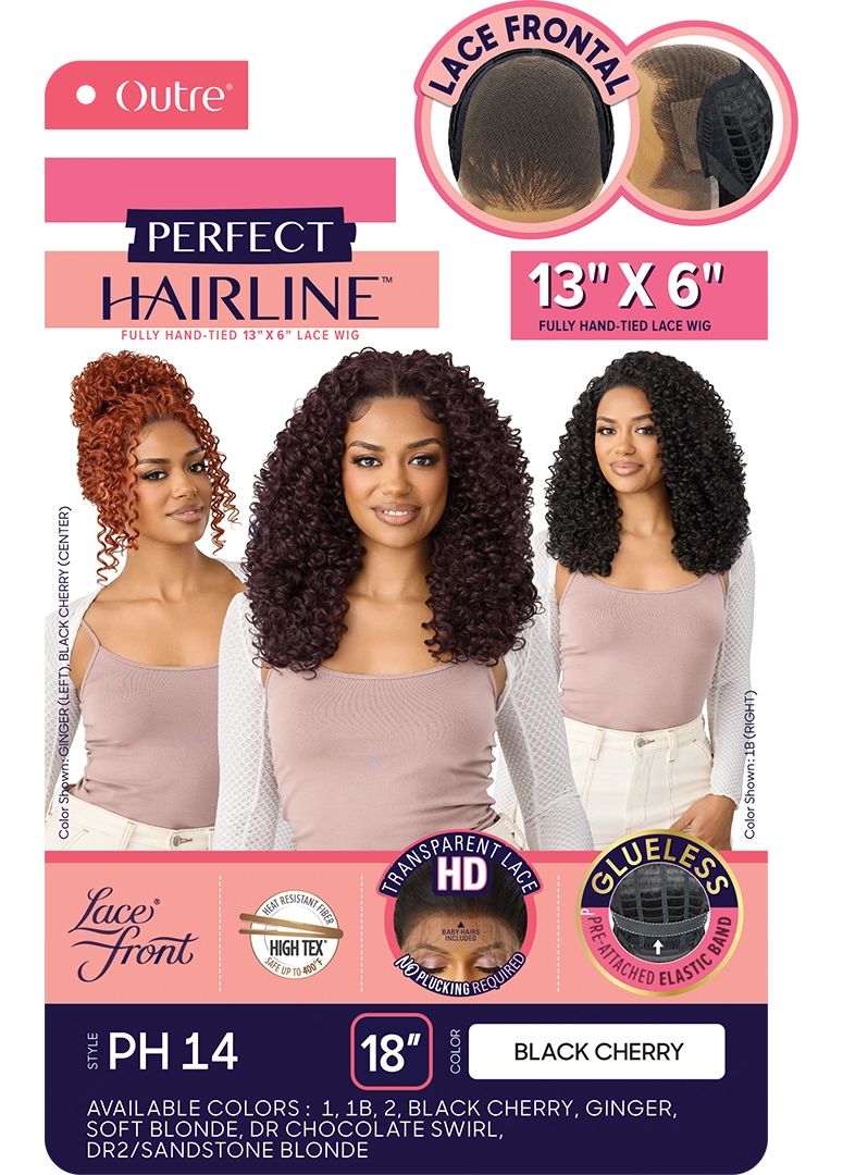 Outre Perfect Hairline 360 Frontal Lace 13"x 6" HD Transparent Lace Front Wig PH14 QLPHLPH14