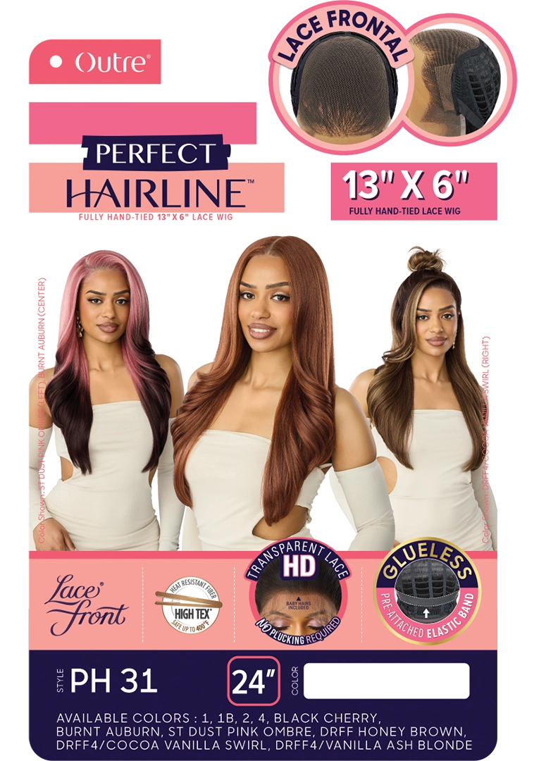 Outre Perfect Hairline 360 Frontal Lace 13"x 6" HD Transparent Lace Front Wig PH31 QLPHLPH31