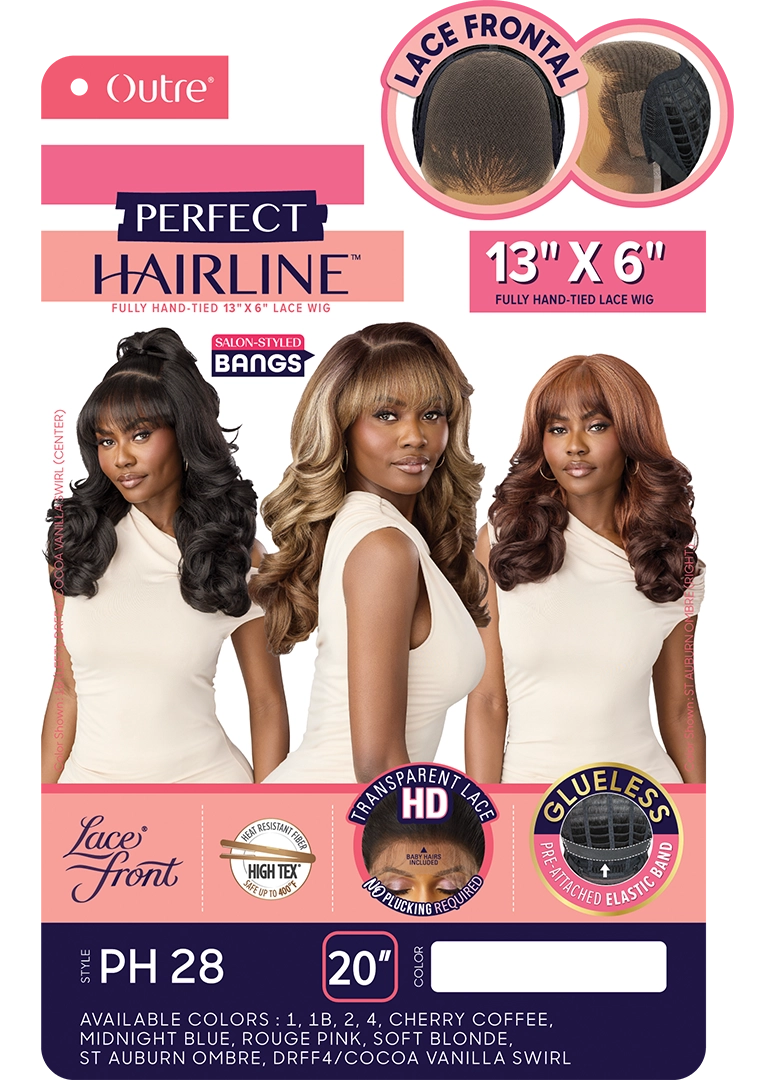 Outre Perfect Hairline 360 Frontal Lace 13"x 4" HD Transparent Lace Front Wig PH28 QLPHLPH28