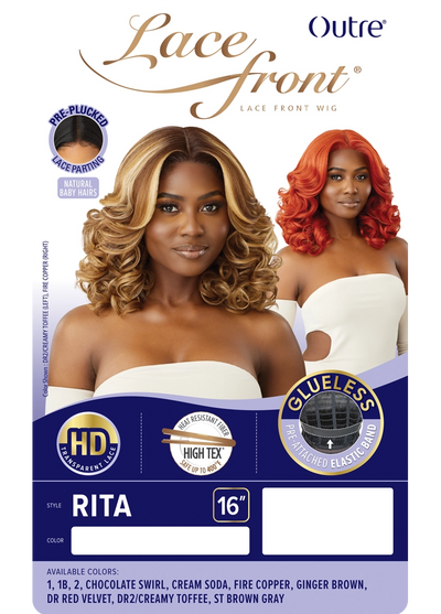 Outre Synthetic Glueless HD Transparent Lace Front Wig Rita - Elevate Styles
