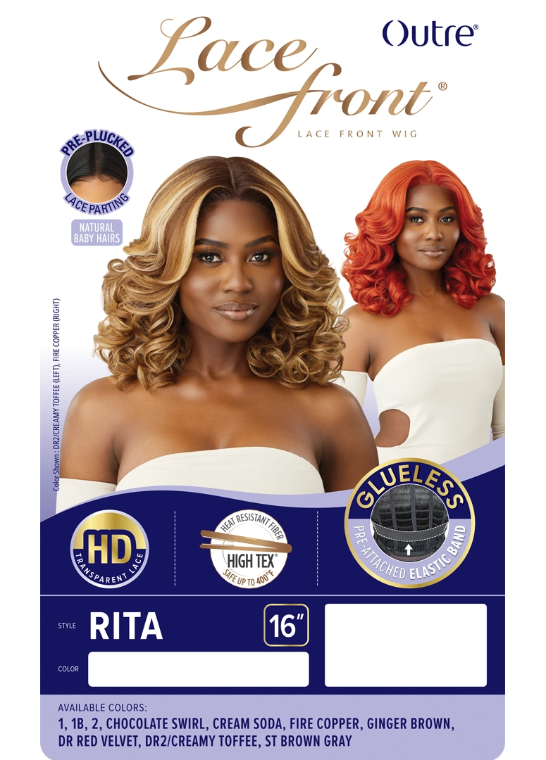 Outre Synthetic Glueless HD Transparent Lace Front Wig Rita - Elevate Styles