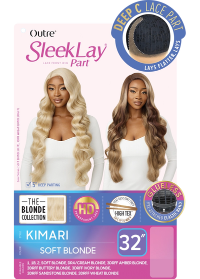 Outre Synthetic Sleek Lay Part HD Transparent Lace Front Wig Kimari - Elevate Styles

