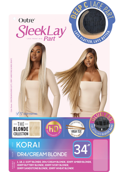 Outre Synthetic Sleek Lay Part HD Transparent Lace Front Wig Korai - Elevate Styles
