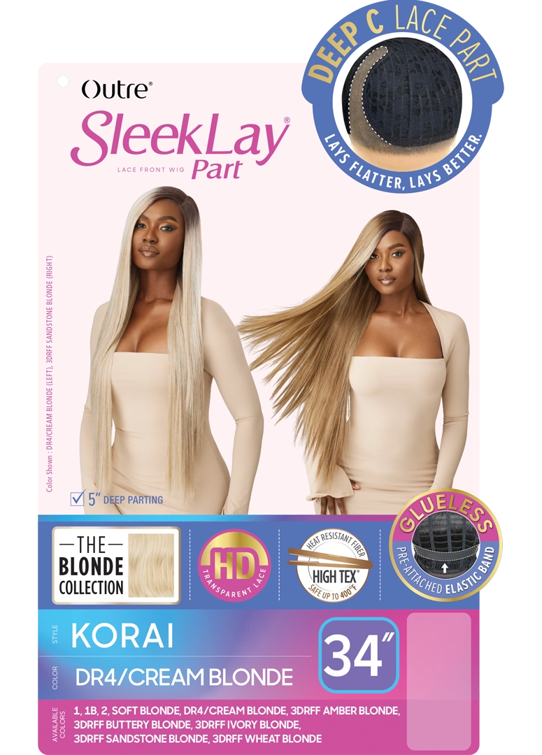 Outre Synthetic Sleek Lay Part HD Transparent Lace Front Wig Korai - Elevate Styles