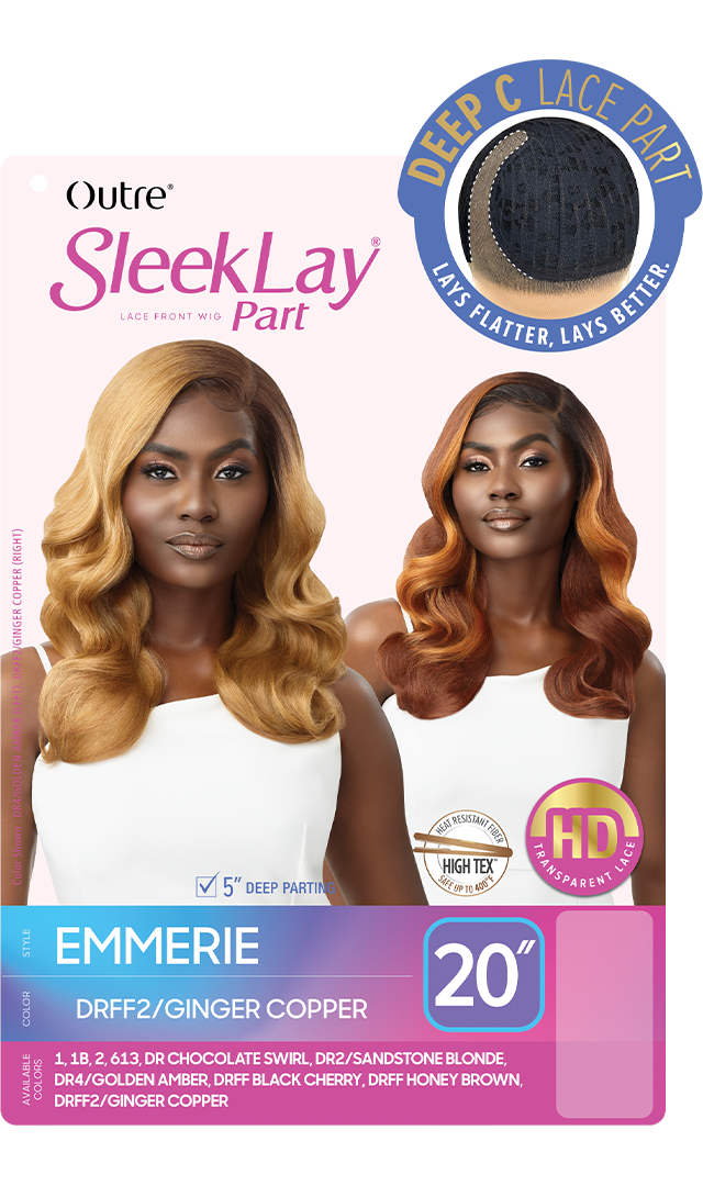Outre Synthetic Sleek Lay Part HD Transparent Lace Front Wig Emmerie 20" - Elevate Styles