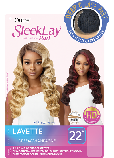 Outre Sleeklay Part HD Deep C Lace Front Wig Lavette - Elevate Styles

