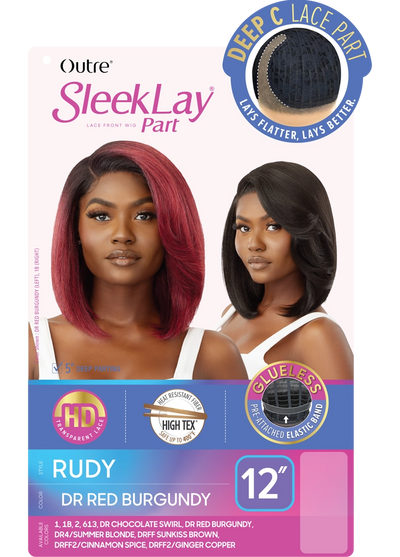Outre Synthetic Sleek Lay Part HD Transparent Lace Front Wig Rudy - Elevate Styles
