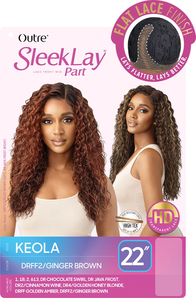 Outre Synthetic Sleek Lay Part HD Transparent Lace Front Wig Keola 22" - Elevate Styles
