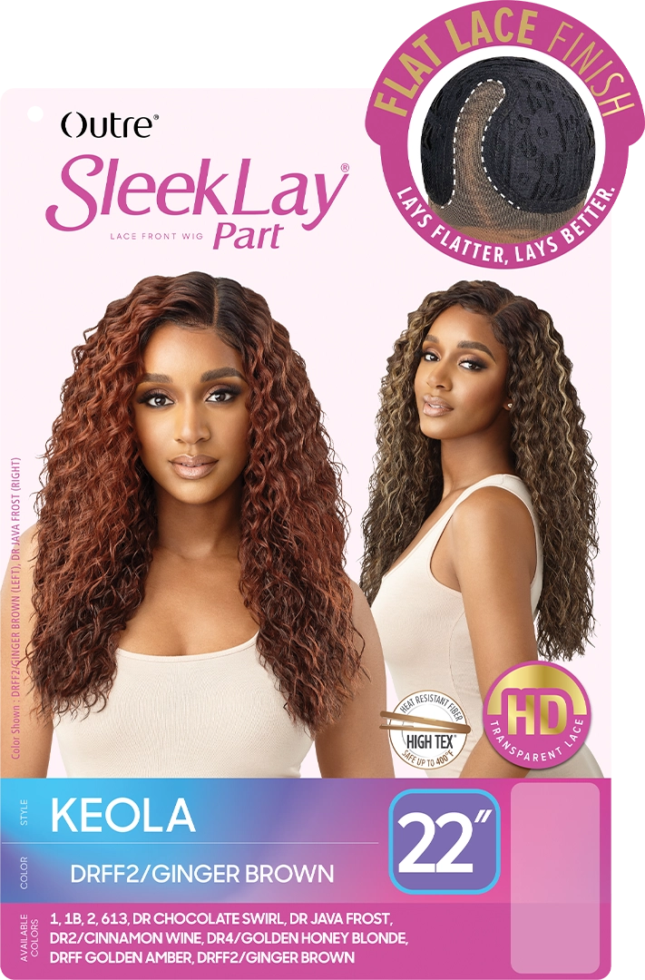 Outre Synthetic Sleek Lay Part HD Transparent Lace Front Wig Keola 22" - Elevate Styles