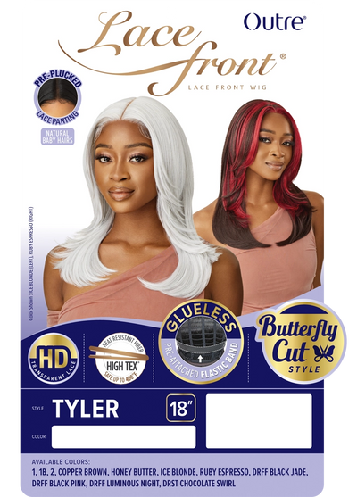 Outre Synthetic Glueless HD Transparent Lace Front Wig Tyler - Elevate Styles
