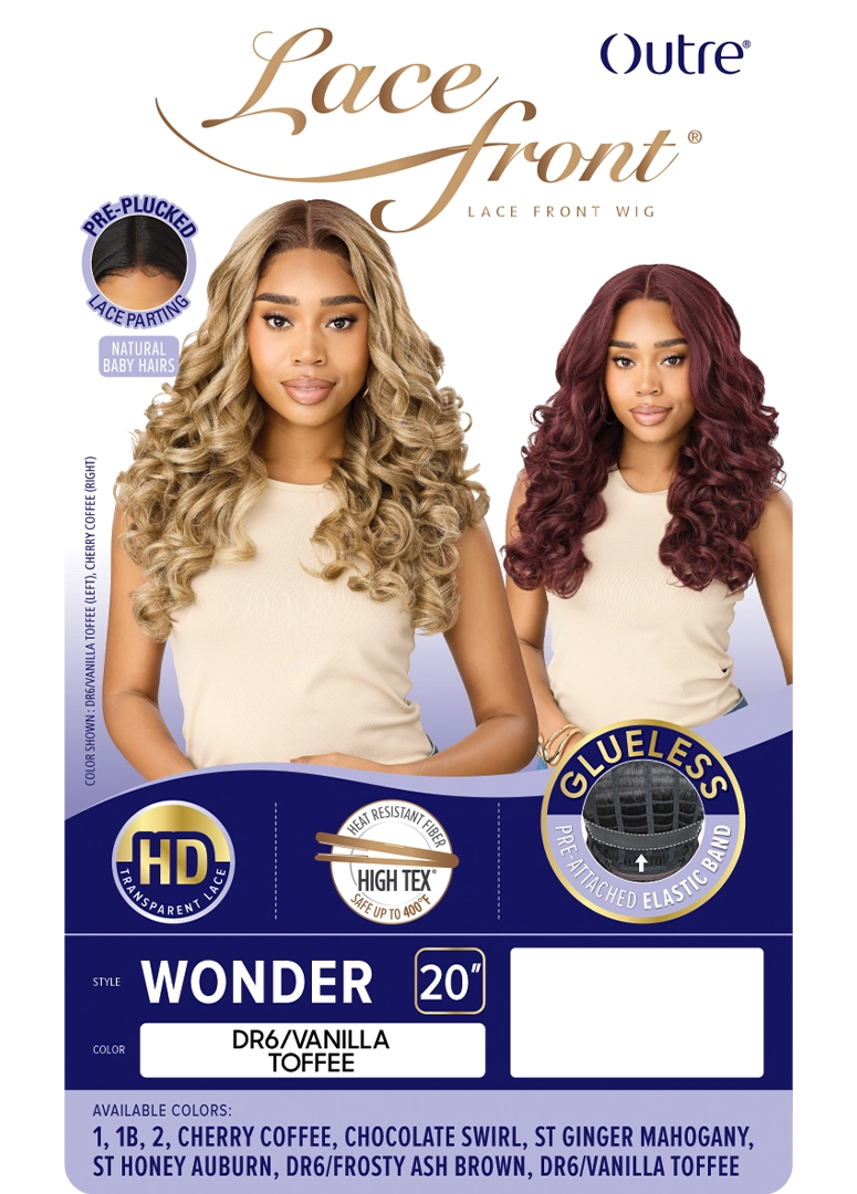 Outre Synthetic Glueless HD Transparent Lace Front Wig Wonder QLWON