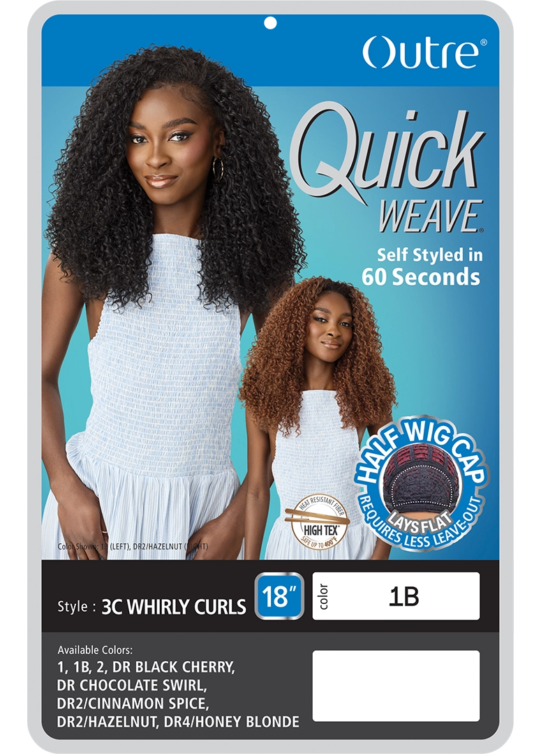 Outre Quick Weave Half Wig 3C Whirly Curls QS3CWC - Elevate Styles