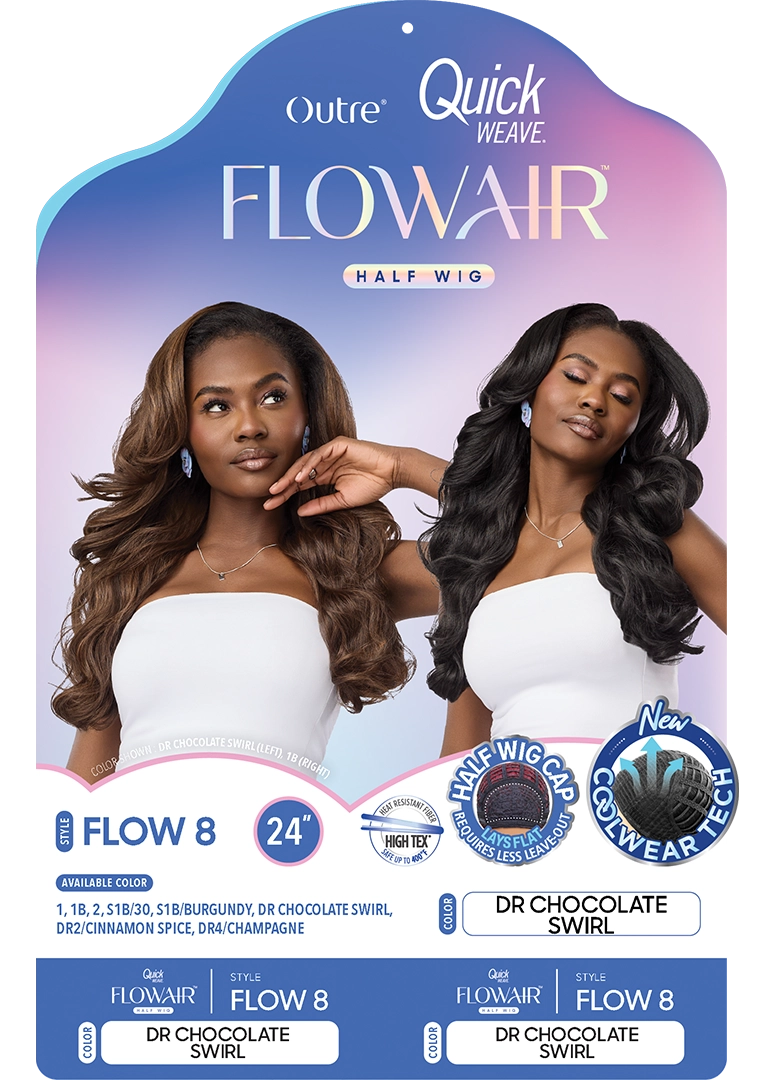 Outre Quick Weave FlowAir Half Wig Flow 8 QSFFLO8