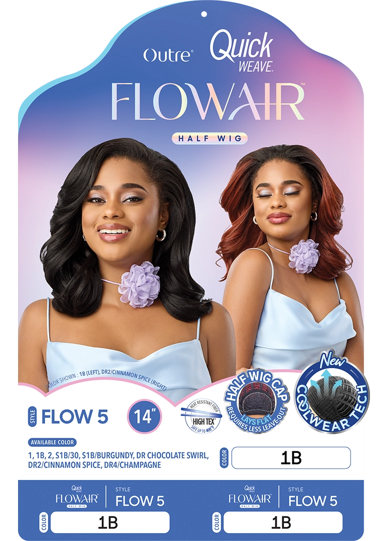 Outre Quick Weave FlowAir Half Wig Flow 5 QSFFLO5 - Elevate Styles