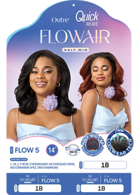 Thumbnail for Outre Quick Weave FlowAir Half Wig Flow 5 QSFFLO5 - Elevate Styles