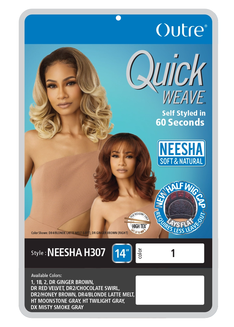 Outre Quick Weave Neesha Soft & Natural Texture Half Wig Neesha H307 - Elevate Styles