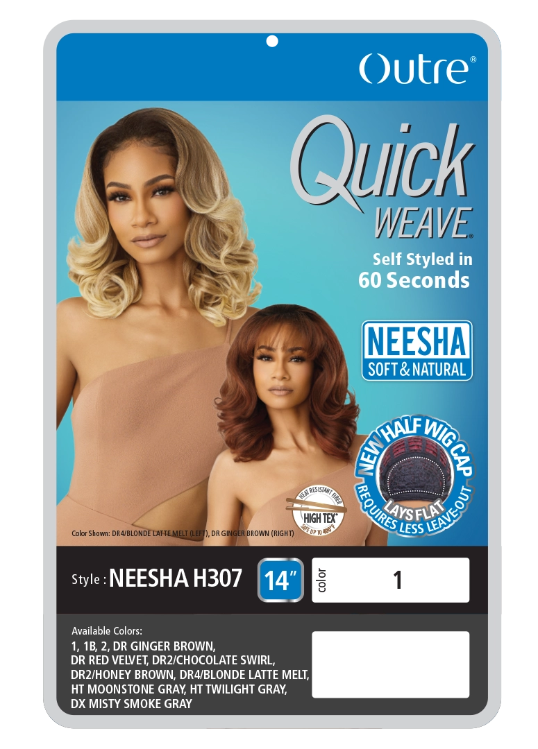 Outre Quick Weave Neesha Soft & Natural Texture Half Wig Neesha H307 ...