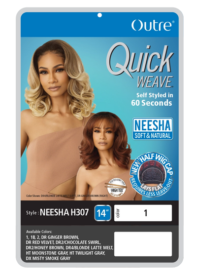 Outre Quick Weave Neesha Soft & Natural Texture Half Wig Neesha H307 - Elevate Styles
