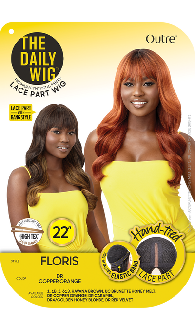 Outre The Daily Wig Premium Synthetic Hand-Tied Lace Part Wig Floris 22" - Elevate Styles
