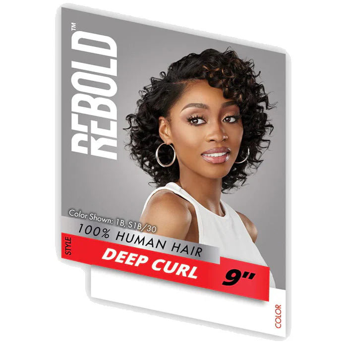 Sensationnel Rebold 100 Percent Human Hair Deep Curl 3 Piece Weave Set 9 Inch