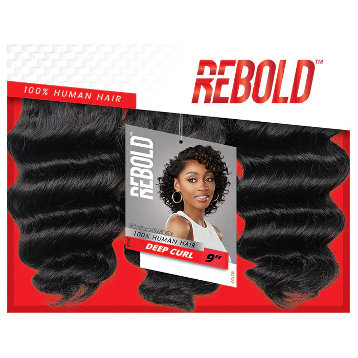 Sensationnel Rebold 100 Percent Human Hair Deep Curl 3 Piece Weave Set 9 Inch