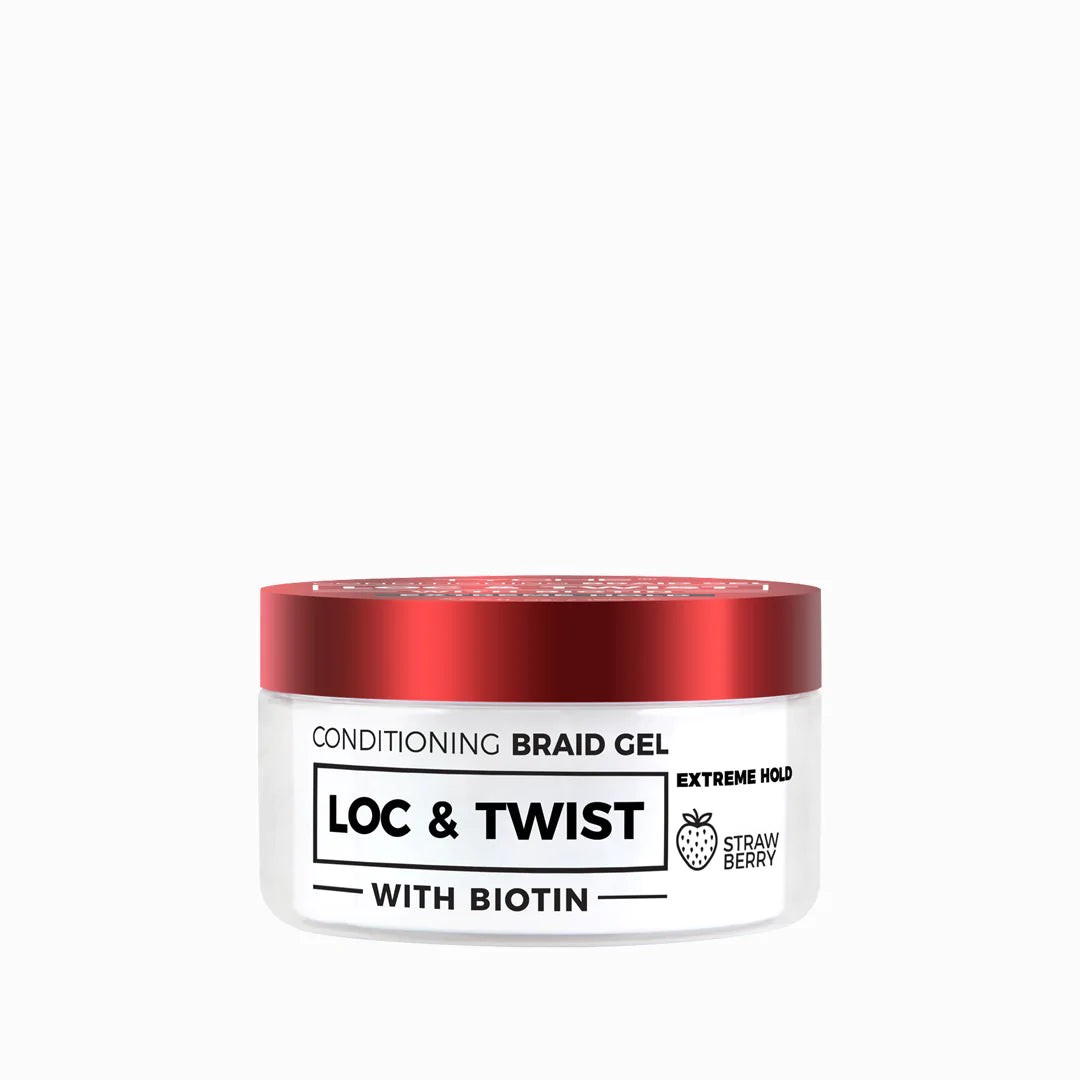Loc & Twist Conditioning Braid Gel – Strawberry (Extreme Hold) 5.07 Oz - Elevate Styles