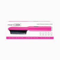 Thumbnail for Tyche Chic Hair Straightening Comb Electric Heated Hot Comb Up to 410F Pink HZHB02P - Elevate Styles