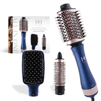 Thumbnail for Hot & Hotter All-In-One Interchangeable Hair Dryer Brush, 1 Count Hair Styling Tool Set, Blue - Elevate Styles