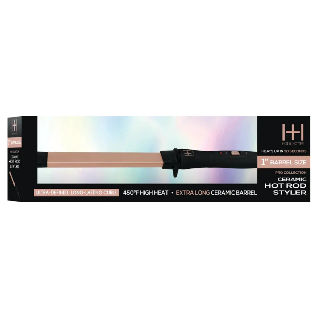 Hot & Hotter Ceramic Hot Rod Styler – 1" Barrel - Elevate Styles