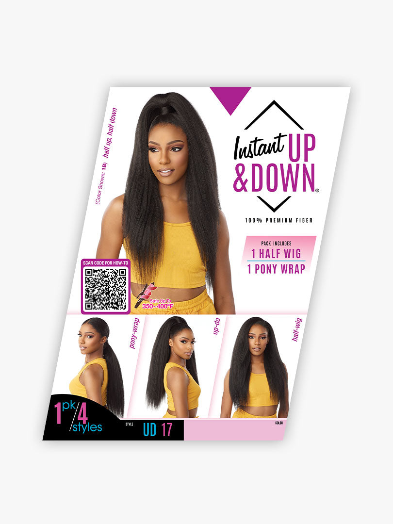 Sensationnel Instant Up and Down Half Wig and Pony Wrap UD 17 ISUD017
