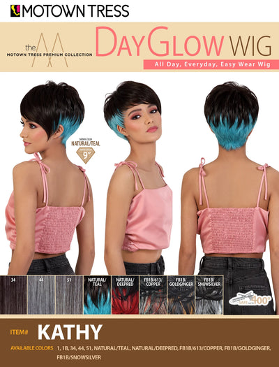 Motown Tress Premium Collection DayGlow Wig - KATHY - Elevate Styles
