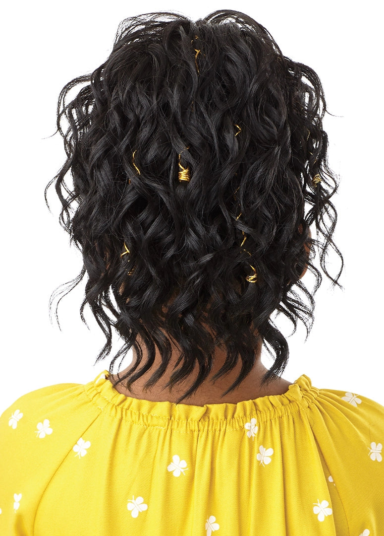 Outre Lil Looks Drawstring Pony - Gold Accented Natural Wave 12" - Elevate Styles