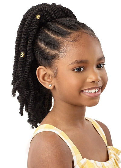 Outre Lil Looks Drawstring Pony - Gold Cuffed Bomb Twist 12" - Elevate Styles

