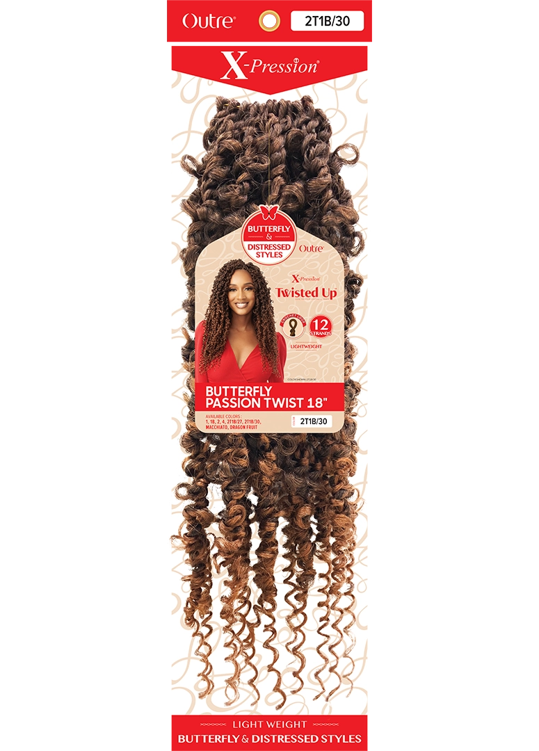 Outre X Pression Twisted Up Butterfly Passion Twist 18" - Elevate Styles