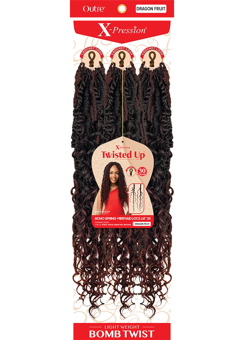 Outre X-Pression Twisted Up Boho Spring Mermaid Locs 18" 3x - Elevate Styles
