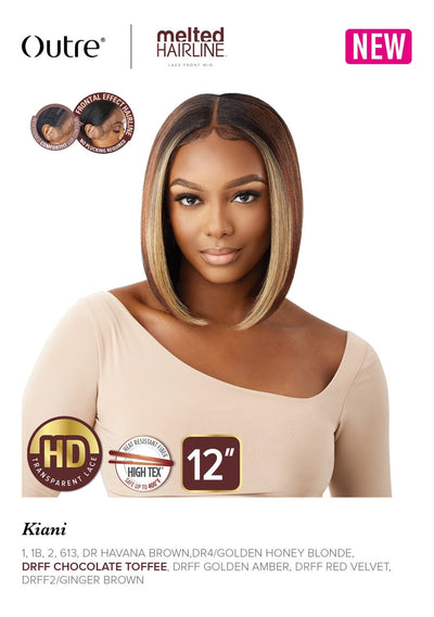 Outre Melted Hairline Collection - Swiss Lace Front Wig Kiani 12" - Elevate Styles
