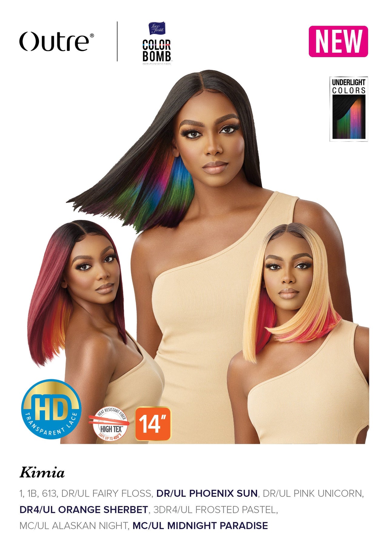 Outre Color Bomb HD Lace Front Wig Kimia 14